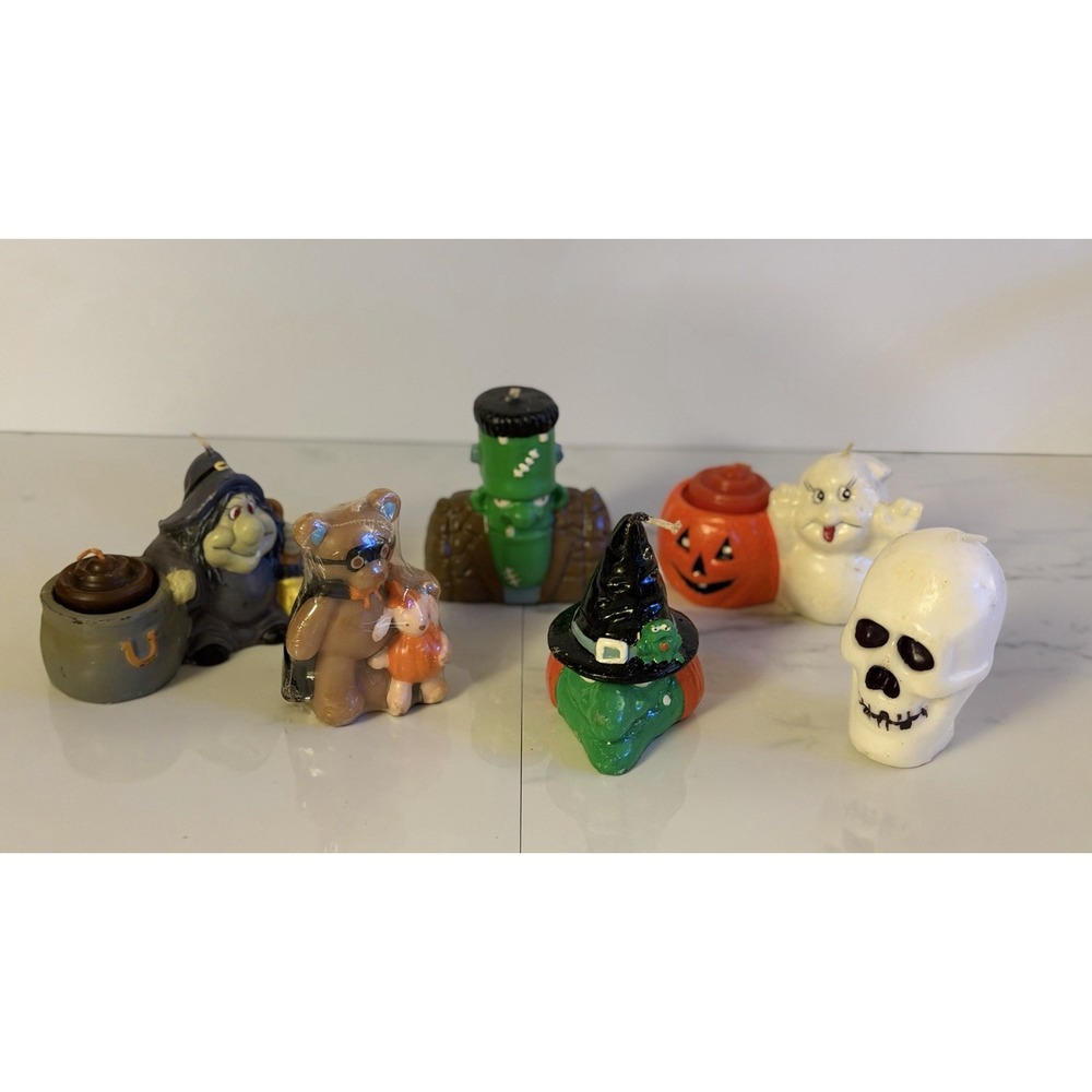 Vintage LOT 6 Halloween novelty candles Witch and Others candles As Pictured 🎃